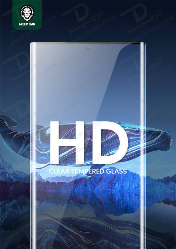 خرید گلس شیشه ای دور چسب Samsung Galaxy S23 Ultra مارک Green Lion