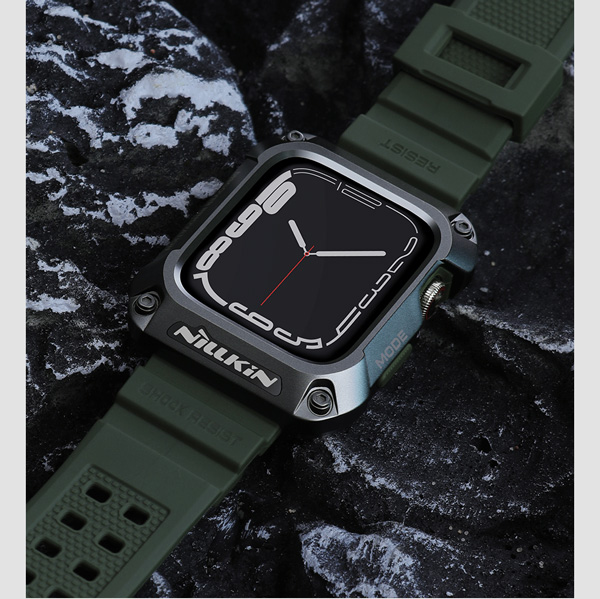 خرید قاب محافظ با بند ژله ای قفل دار Apple Watch 44mm نیلکین مدل DynaGuard Wristband