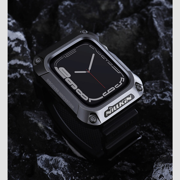 خرید قاب محافظ با بند ژله ای قفل دار Apple Watch 44mm نیلکین مدل DynaGuard Wristband