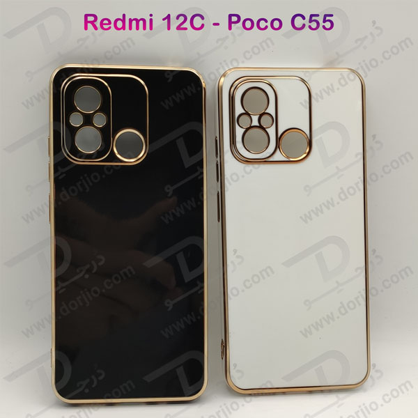 خرید قاب ژله ای فریم طلایی Xiaomi Redmi 12C مدل My Case