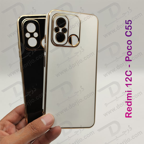 خرید قاب ژله ای فریم طلایی Xiaomi Redmi 12C مدل My Case