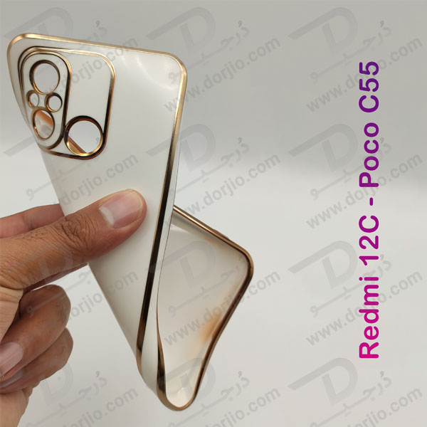 خرید قاب ژله ای فریم طلایی Xiaomi Redmi 12C مدل My Case