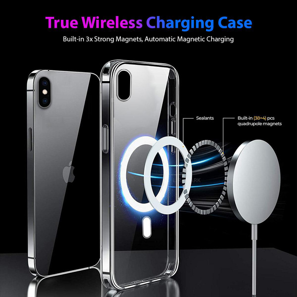 خرید قاب کریستالی شفاف مگ سیف iPhone XS
