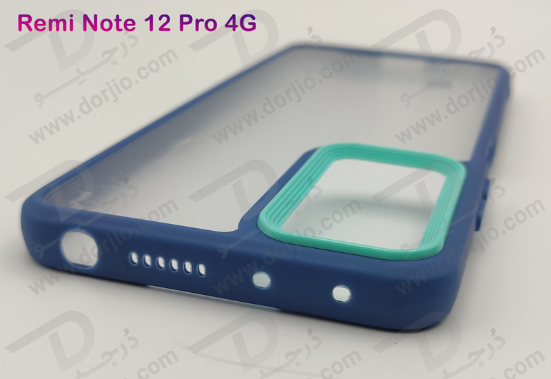خرید کریستال کاور شفاف فریم ژله‌ ای رنگی Xiaomi Redmi Note 12 Pro 4G