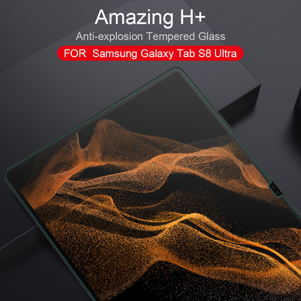 خرید گلس شیشه ای نیلکین تبلت Samsung Galaxy Tab S8 Ultra مدل H+ Anti-explosion