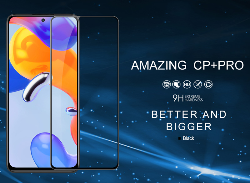 خرید گلس شیشه ای نیلکین Xiaomi Redmi Note 12 Pro 4G مدل CP+PRO Tempered Glass