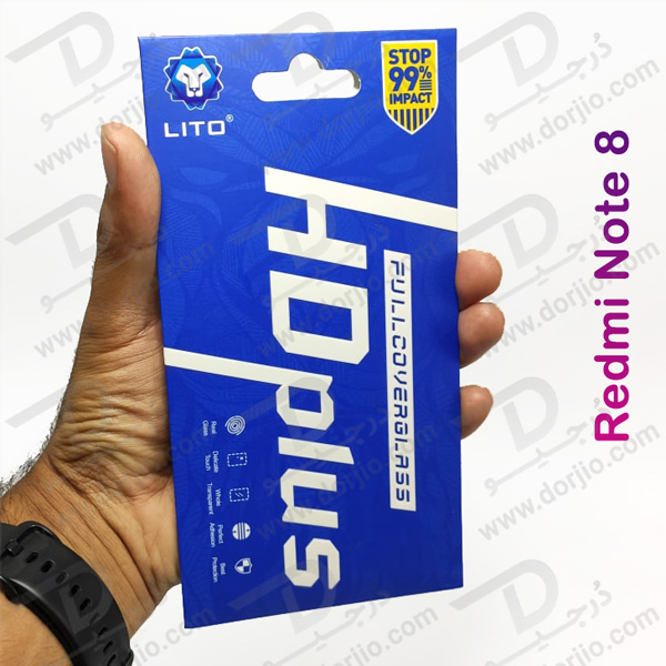 خرید گلس شیشه ای HD Plus تمام صفحه Xiaomi Redmi Note 8 مارک LITO