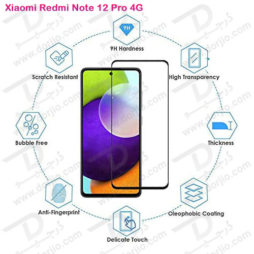 خرید گلس محافظ صفحه نمایش Xiaomi Redmi Note 12 Pro 4G مارک Grifein