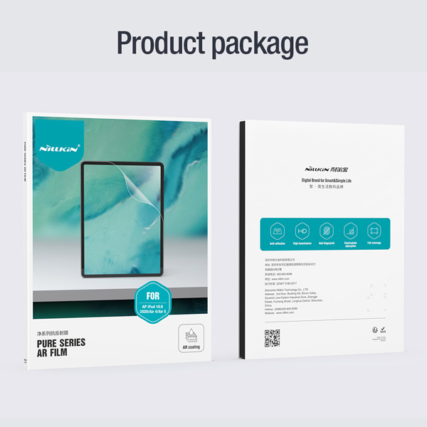 خرید برچسب صفحه نمایش تبلت iPad Air 4 مارک نیلکین مدل Pure series AR Film