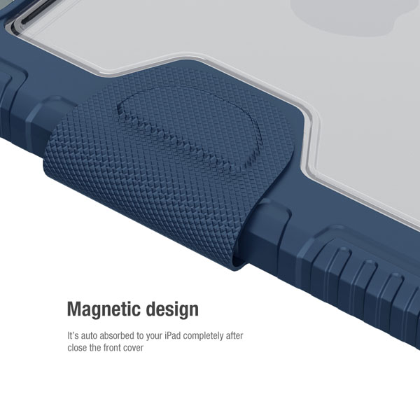 خرید فلیپ کاور چرمی پشت شفاف ایربگ دار iPad Mini 6 مارک نیلکین مدل Bumper Pro