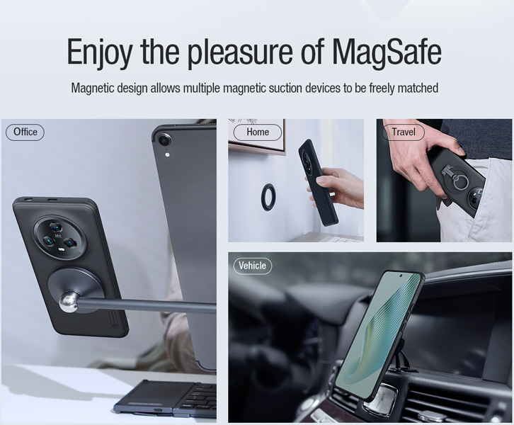 خرید قاب ضد ضربه مغناطیسی نیلکین Honor Magic 5 مدل Super Frosted Shield Pro Magnetic