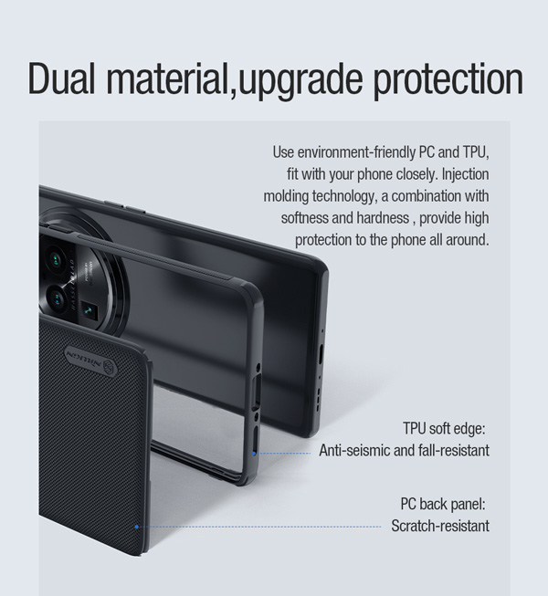 خرید قاب ضد ضربه مگنتی نیلکین Oppo Find X6 Pro مدل Super Frosted Shield Pro Magnetic