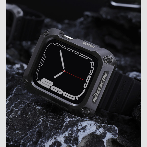 خرید قاب محافظ با بند ژله ای قفل دار Apple Watch 44mm نیلکین مدل DynaGuard Wristband