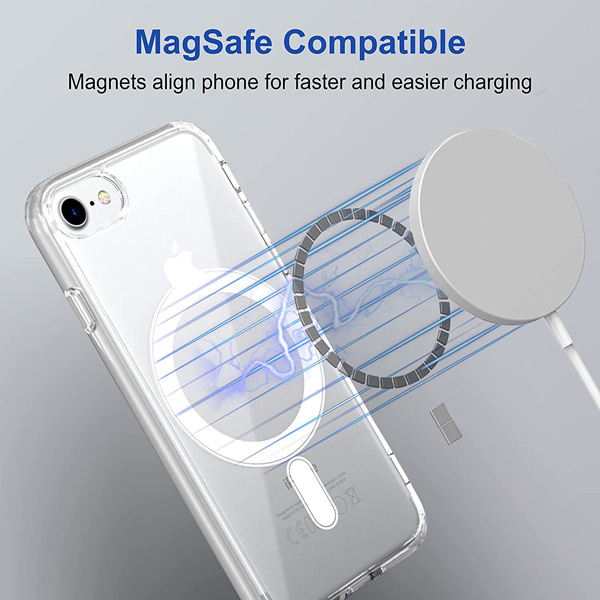 خرید قاب کریستالی شفاف مگ سیف iPhone SE 2020