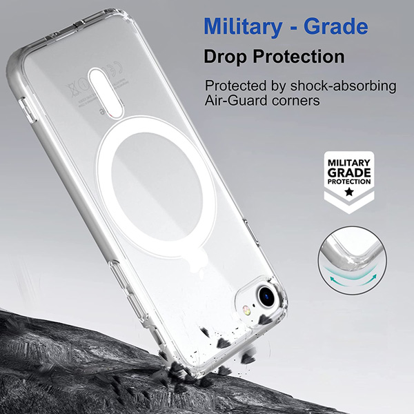 خرید قاب کریستالی شفاف مگ سیف iPhone SE 2022