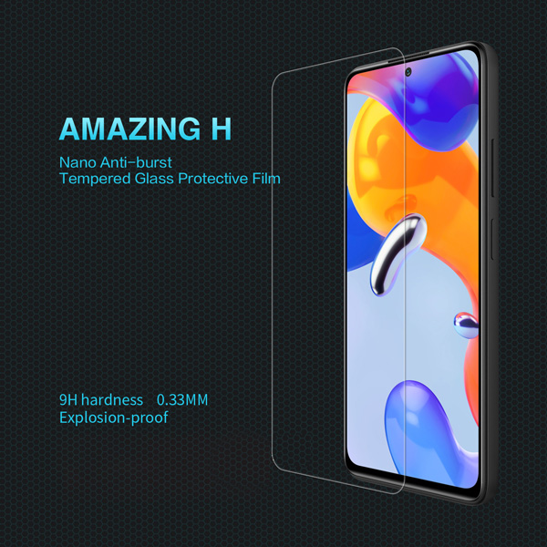 خرید محافظ صفحه نمایش شیشه ای Xiaomi Redmi Note 12 Pro 4G مارک نیلکین مدل H Anti-Explosion خرید محافظ صفحه نمایش شیشه ای Xiaomi Redmi Note 12 Pro 4G مارک نیلکین مدل H Anti-Explosion