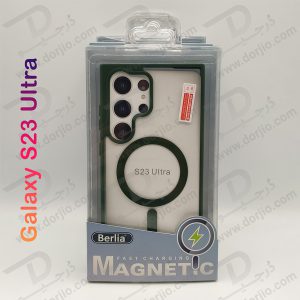 خرید مگ سیف کاور شفاف فریم رنگی Samsung Galaxy S23 Ultra مارک Berlia