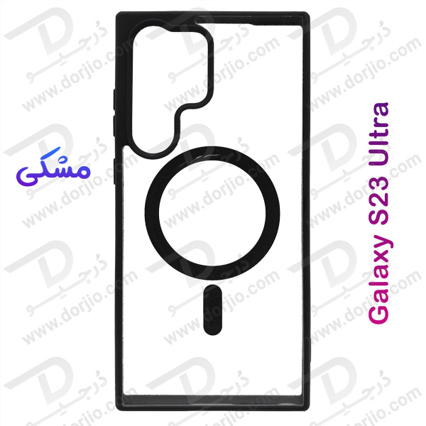 خرید مگ سیف کاور شفاف فریم رنگی Samsung Galaxy S23 Ultra مارک Berlia