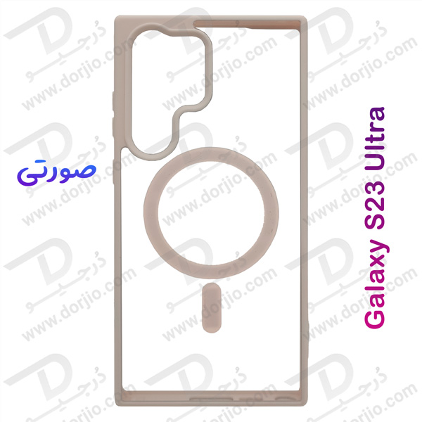 خرید مگ سیف کاور شفاف فریم رنگی Samsung Galaxy S23 Ultra مارک Berlia