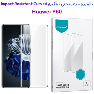 نانو برچسب منحنی Huawei P60 مارک نیلکین مدل Impact Resistant Curved Film – پک 2 عددی