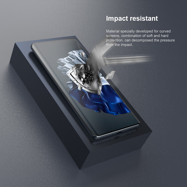خرید نانو برچسب منحنی Huawei P60 مارک نیلکین مدل Impact Resistant Curved Film - پک 2 عددی