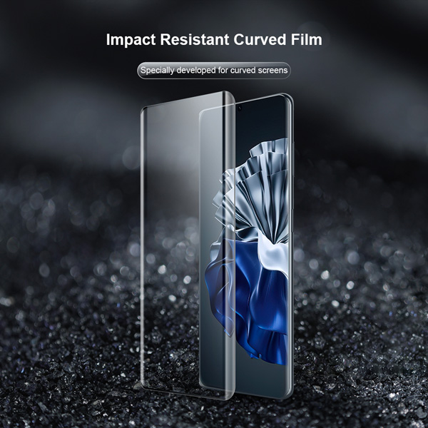 خرید نانو برچسب منحنی Huawei P60 مارک نیلکین مدل Impact Resistant Curved Film - پک 2 عددی