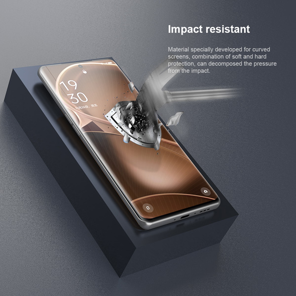 خرید نانو برچسب منحنی Oppo Find X6 Pro مارک نیلکین مدل Impact Resistant Curved Film - پک 2 عددی