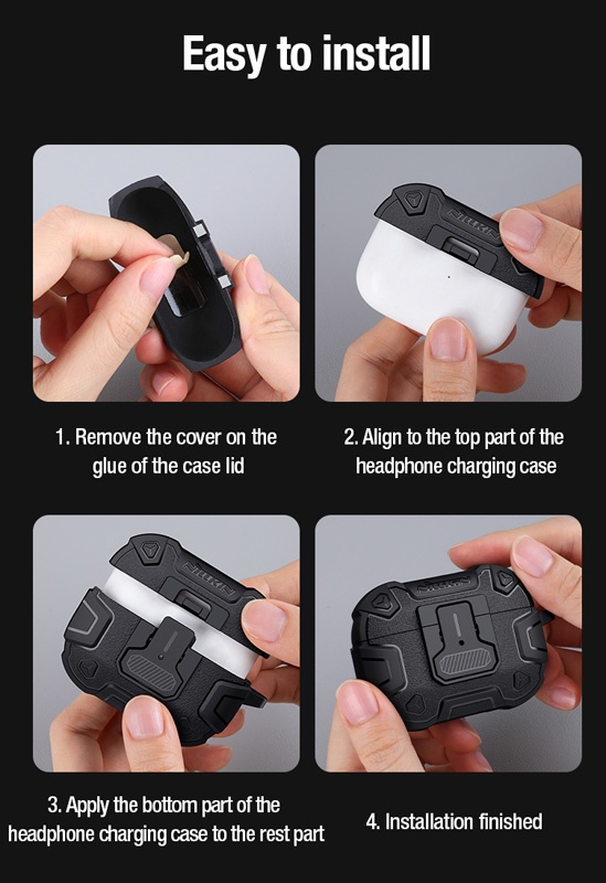 خرید کاور ضد ضربه نیلکین ایرپادز AirPods 3 مدل Bounce Pro