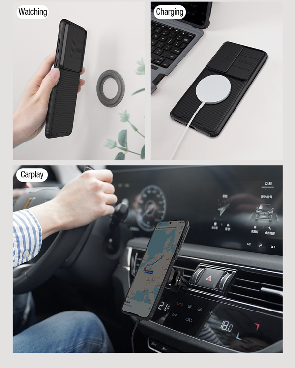 خرید گارد ضد ضربه مگنتی نیلکین Huawei P60 Pro مدل Camshield Pro Magnetic Case خرید گارد ضد ضربه مگنتی نیلکین Huawei P60 Pro مدل Camshield Pro Magnetic Case