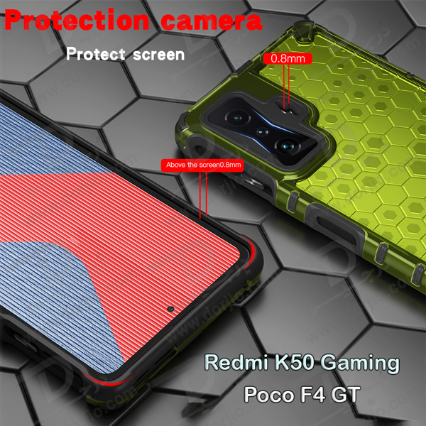 خرید گارد ضد ضربه هیبریدی Xiaomi Poco F4 GT مدل Honeycomb