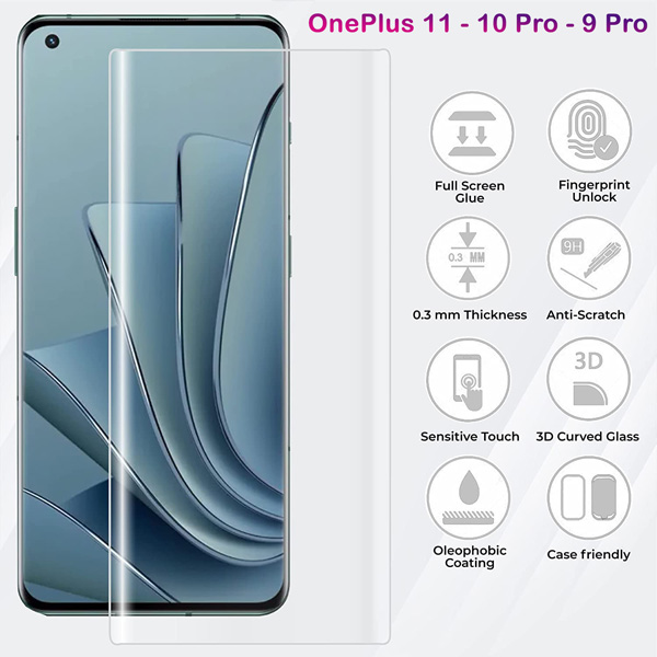 خرید گلس UV تمام صفحه OnePlus 9 Pro