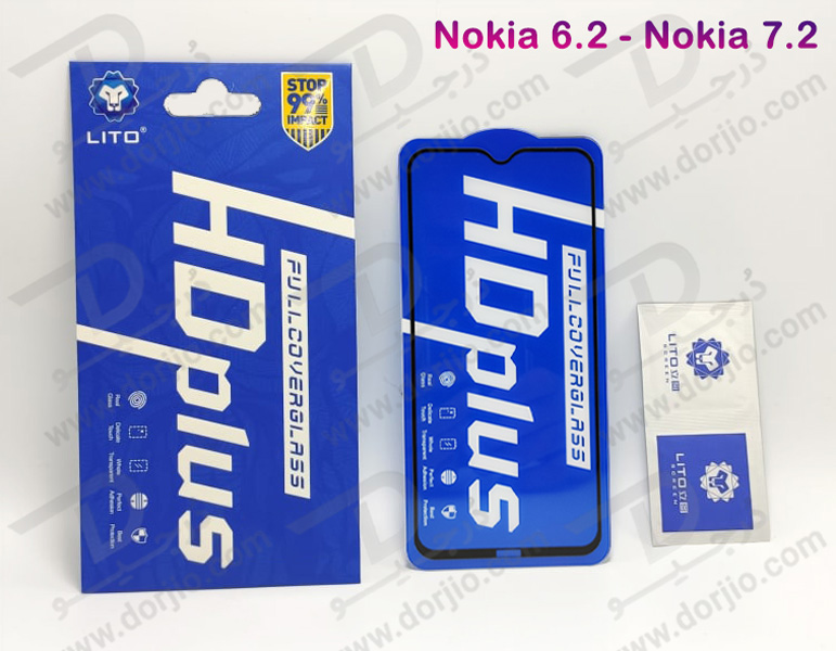 خرید گلس شیشه ای HD Plus تمام صفحه Nokia 7.2 مارک LITO