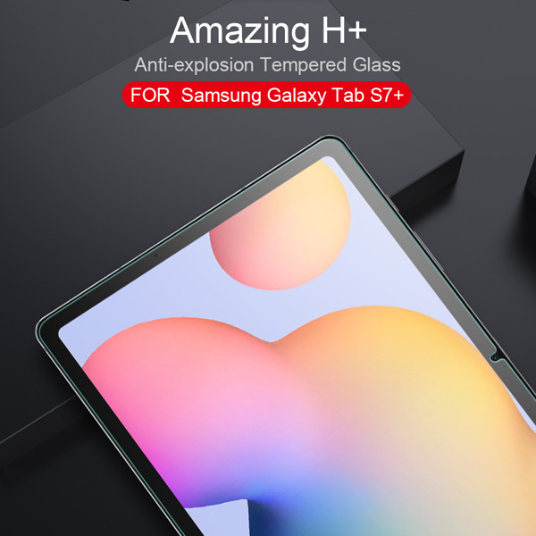 خرید گلس شیشه ای نیلکین تبلت Samsung Galaxy Tab S7 Plus مدل H+ Anti-explosion