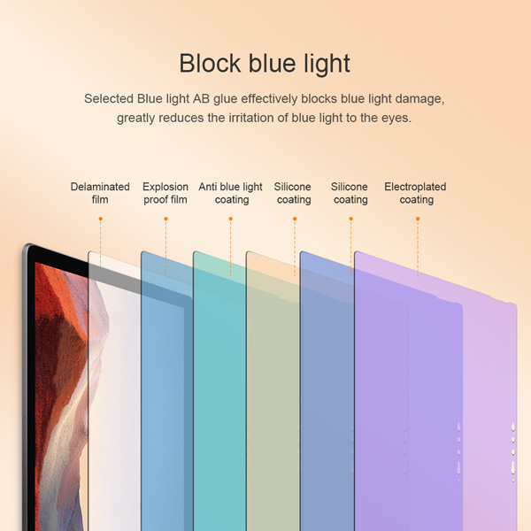 خرید گلس شیشه ای نیلکین تبلت Surface Pro 7 مدل V+ Anti Blue Light