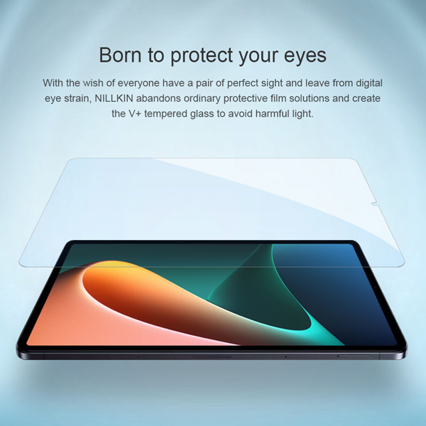 خرید گلس شیشه ای نیلکین تبلت Xiaomi Pad 5 Pro مدل V+ Anti Blue Light