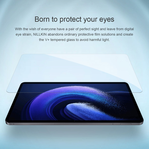 خرید گلس شیشه ای نیلکین تبلت Xiaomi Redmi Pad 6 Pro مدل V+ Anti Blue Light