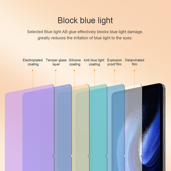 خرید گلس شیشه ای نیلکین تبلت Xiaomi Redmi Pad 6 Pro مدل V+ Anti Blue Light