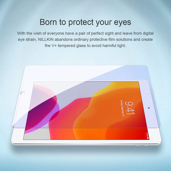 خرید گلس شیشه ای نیلکین تبلت iPad 10.2 2020 مدل V+ Anti Blue Light