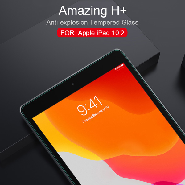 خرید گلس شیشه ای نیلکین تبلت iPad 10.2 2021 مدل H+ Anti-Explosion