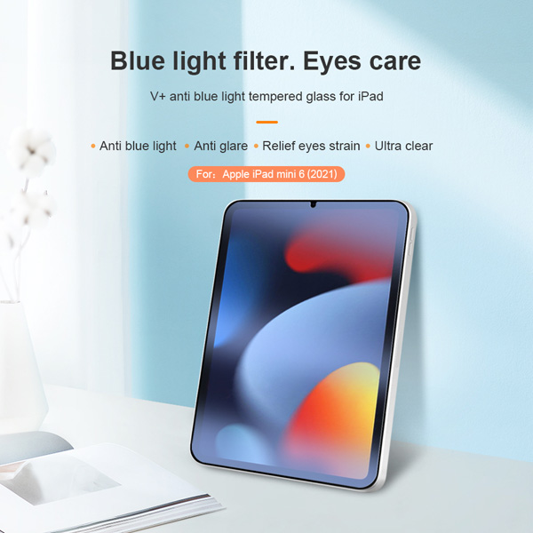 خرید گلس شیشه ای نیلکین تبلت iPad Mini 6 2021 مدل V+ Anti Blue Light خرید گلس شیشه ای نیلکین تبلت iPad Mini 6 2021 مدل V+ Anti Blue Light