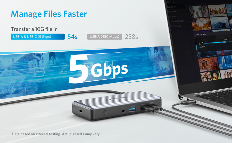 خرید هاب 9 کاره 60 وات 4K مارک Anker مدل Anker A8392 PowerExpand 9-in-1