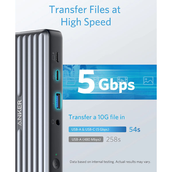 خرید هاب 9 کاره 60 وات 4K مارک Anker مدل PowerExpand 9-in-1 USB-C PD Dock