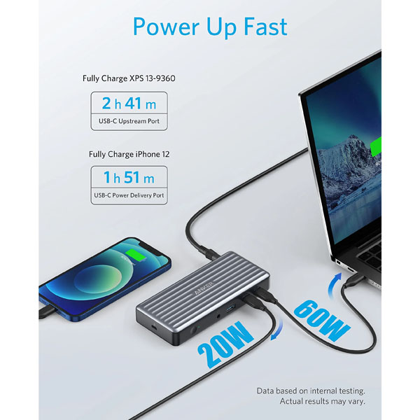 خرید هاب 9 کاره 60 وات 4K مارک Anker مدل PowerExpand 9-in-1 USB-C PD Dock