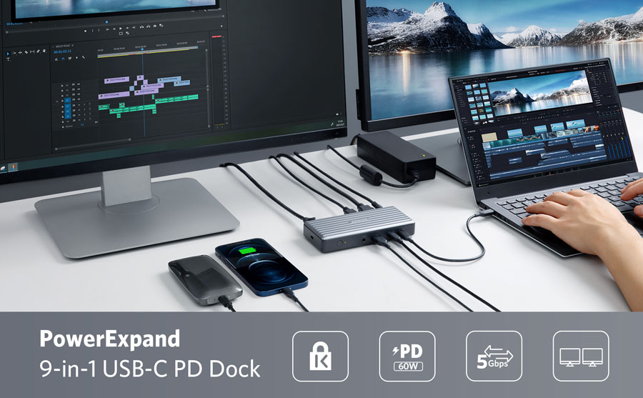 خرید هاب 9 کاره 60 وات 4K مارک Anker مدل Anker A8394 PowerExpand 9-in-1