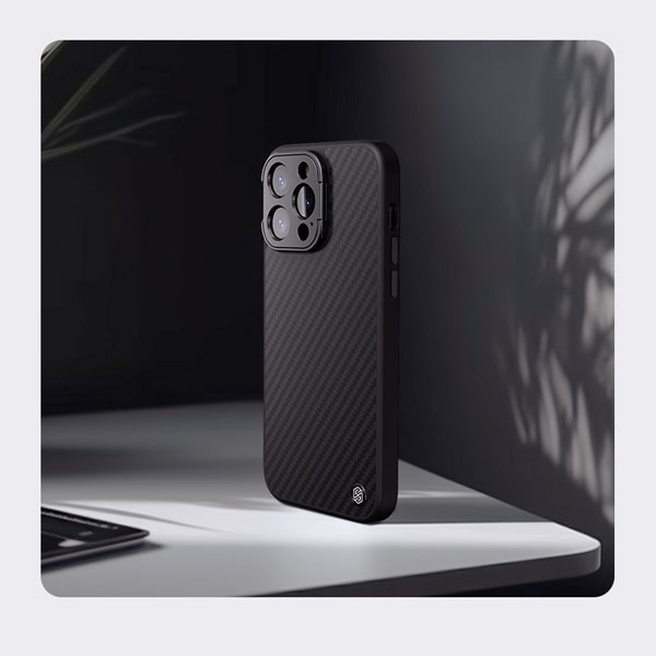 خرید گارد فیبری کمرا استند نیلکین iPhone 14 Pro مدل CarboProp