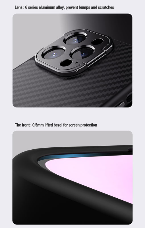 خرید گارد فیبری کمرا استند نیلکین iPhone 14 Pro مدل CarboProp