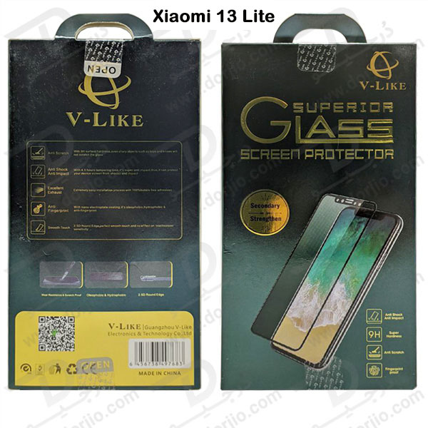 خرید گلس شفاف تمام صفحه Xiaomi 13 Lite مارک V-LIKE