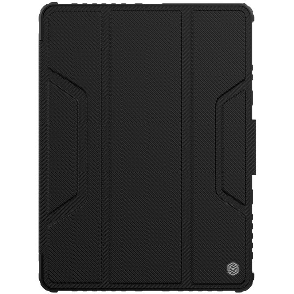 خرید فلیپ کاور چرمی پشت شفاف ایربگ دار iPad 10.2 2021 مارک نیلکین مدل Bumper Pro