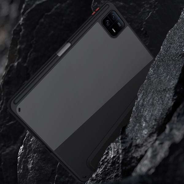 خرید فلیپ کاور چرمی پشت شفاف چند کاره تبلت Xiaomi Pad 6 مارک نیلکین مدل Bevel