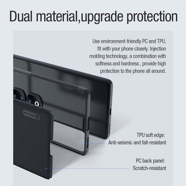 خرید قاب ضد ضربه مغناطیسی نیلکین Honor 90 Pro مدل Super Frosted Shield Pro Magnetic